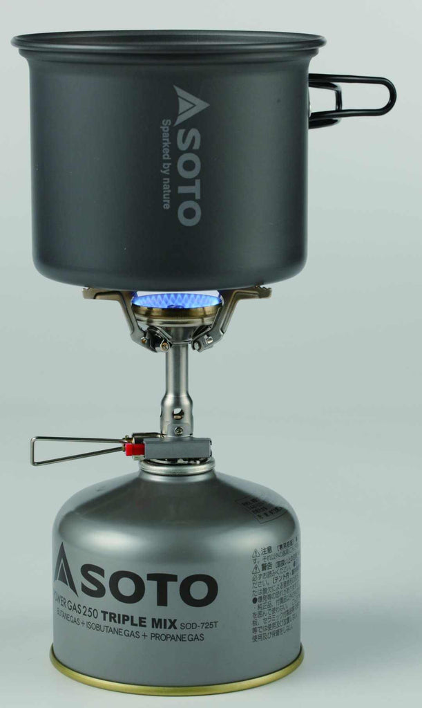 SOTO Amicus with Stealth Igniter Cooking