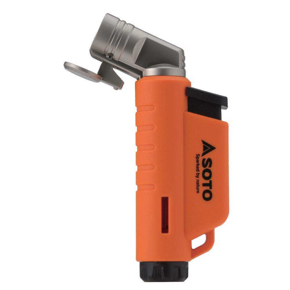 SOTO Micro Torch Horizontal Orange Cap Open