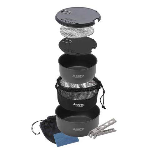 SOTO Navigator Cook Set Contents Stack