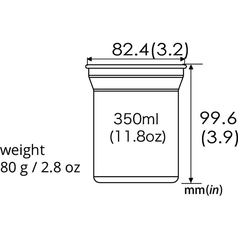 SOTO Thermostack Combo 350ml Pot Dimensions