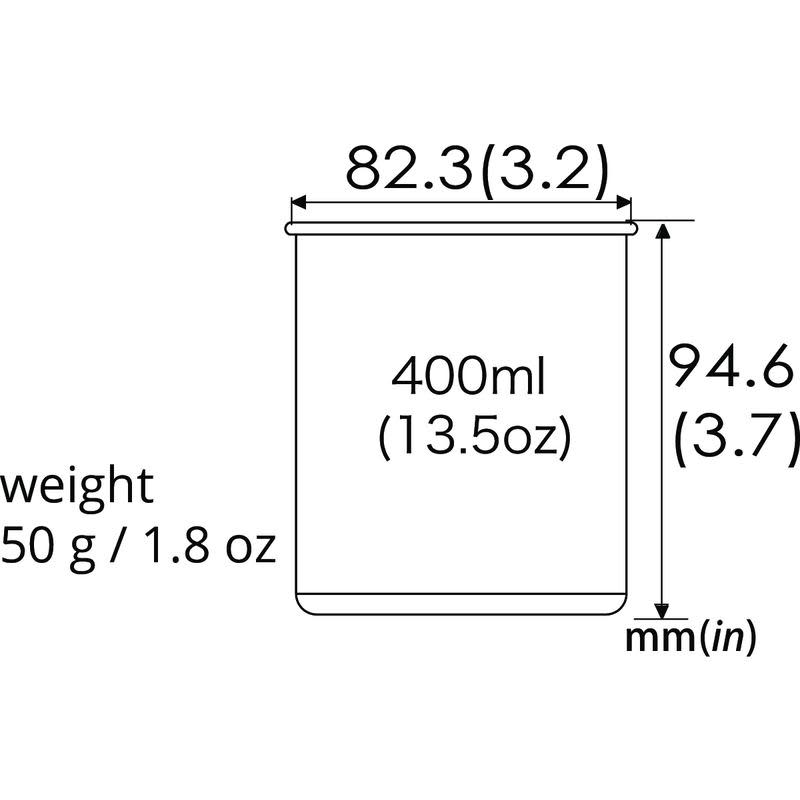 SOTO Thermostack Combo 400ml Pot Dimensions