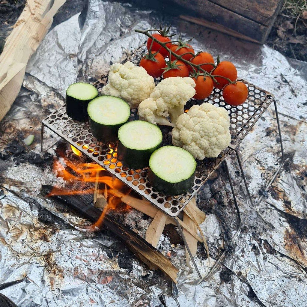 Vargo Titanium BiFold Grill Cooking