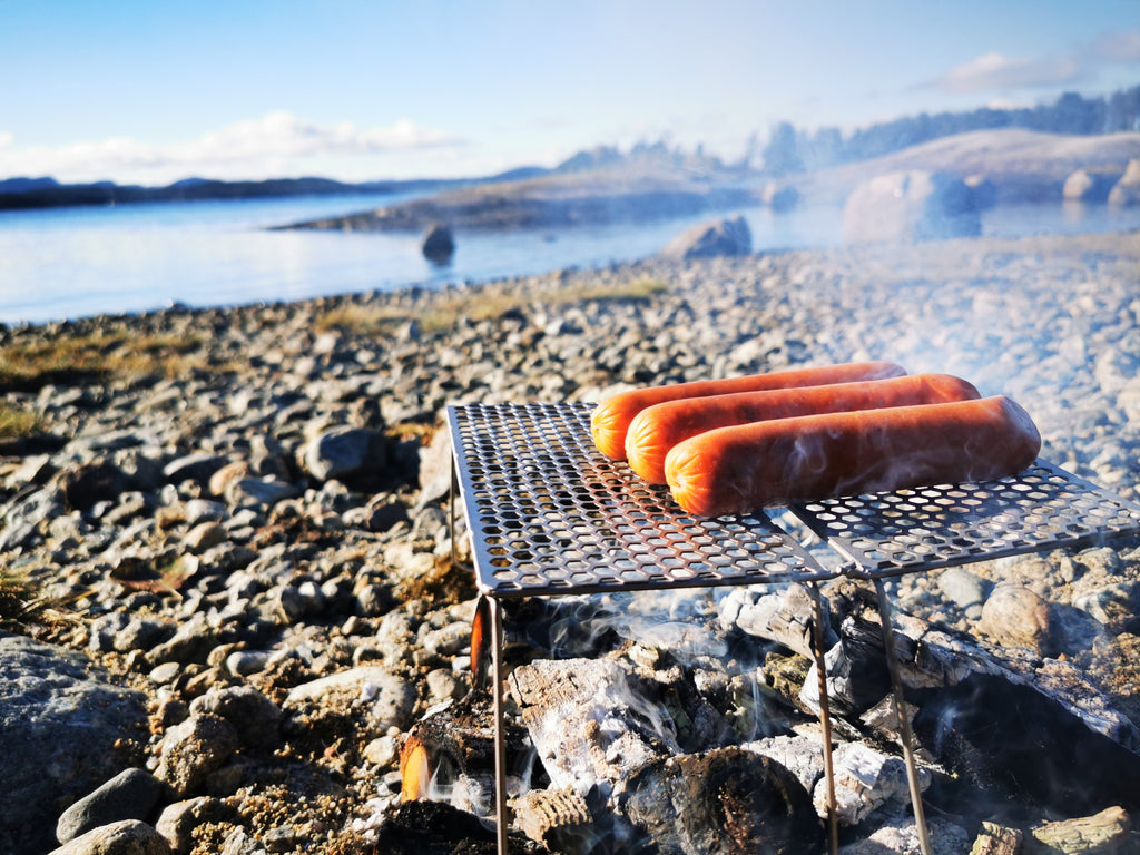Vargo Titanium BiFold Grill Cooking by River