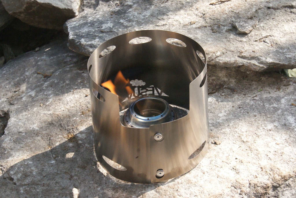 Vesuv Outdoor Titanium Windshields for Evernew Open flame